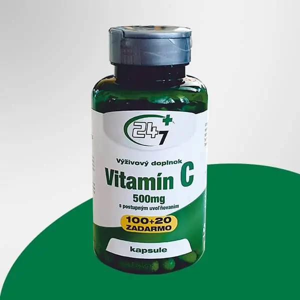 24-7 Plus Vitamín C 500mg s postupným uvoľňovaním 120 kapsúl