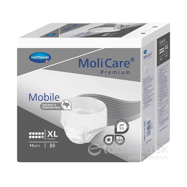 Molicare Premium Mobile 10 kvapiek XL plienkové nohavičky 14ks