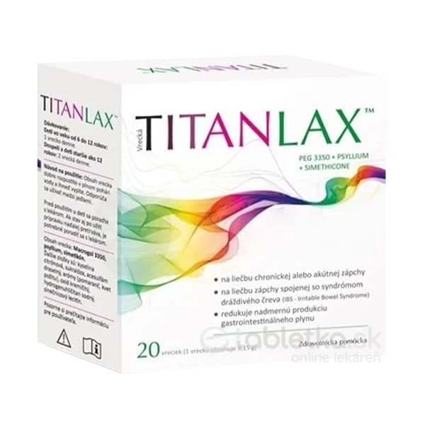 E-shop TITANLAX prášok na prípravu perorálneho roztoku 20 vreciek