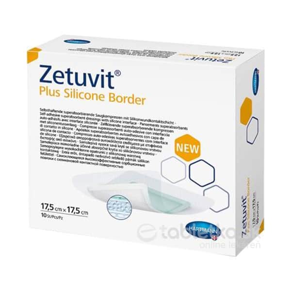 Zetuvit Plus Silicone Border kompres sterilný 17,5x17,5cm 10ks