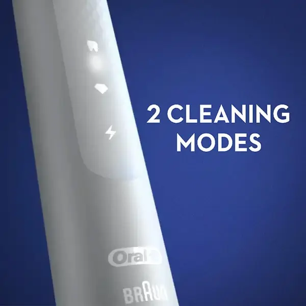 2 režimy sonickej zubnej kefky Oral-B Pulsonic Slim Clean 2000 Silver