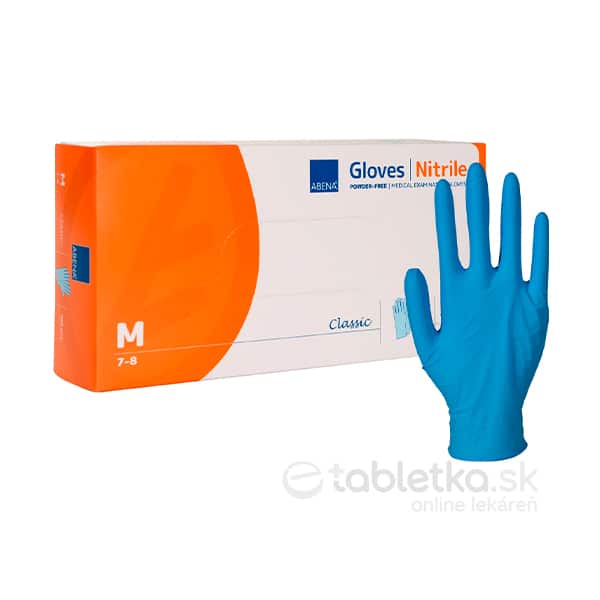 ABENA rukavice Nitril nepudrované, modré velkosť M