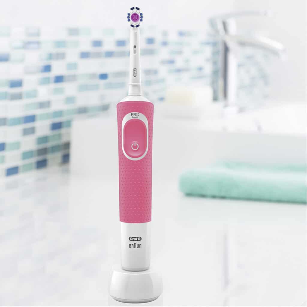 Balenie kefky Oral-B elektrická zubná kefka Vitality 100 Pink 3D White