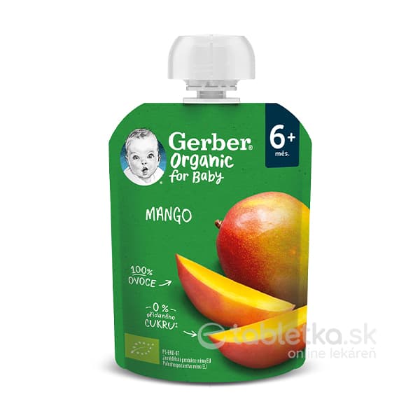 E-shop Gerber Organic Kapsička Mango 6m+, 90g
