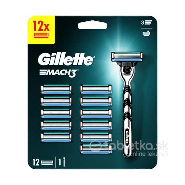 Gillette MACH 3 holiaci strojček + 12 náhradných hlavíc Special Pack