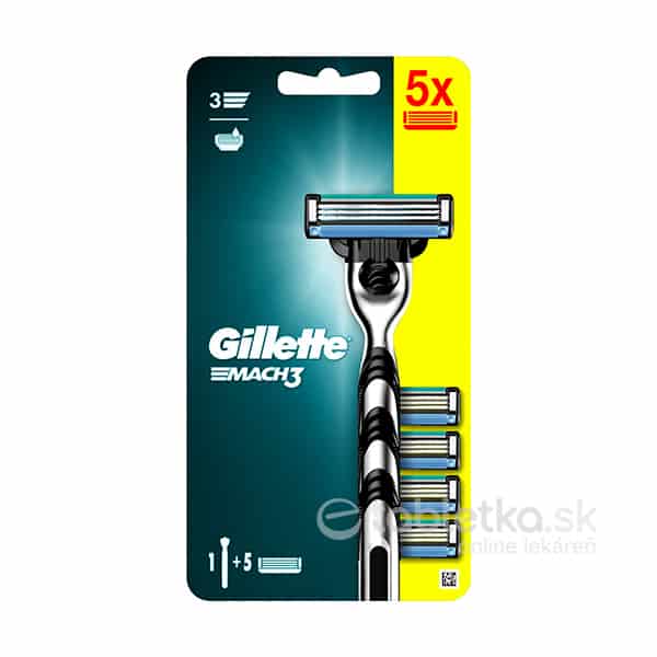 Gillette MACH 3 holiaci strojček + 5 náhradných hlavíc