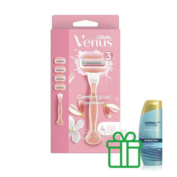 Gillette Venus ComfortGlide Spa Breeze holiaci strojček + 4 náhradné hlavice