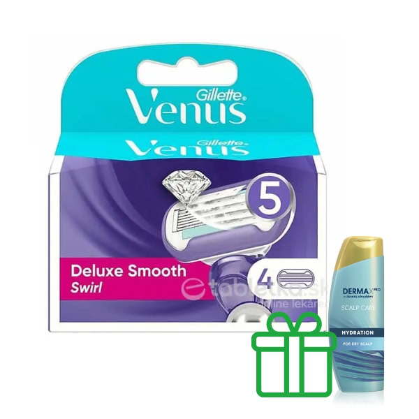 Gillette Venus Deluxe Smooth Swirl náhradné hlavice 4ks