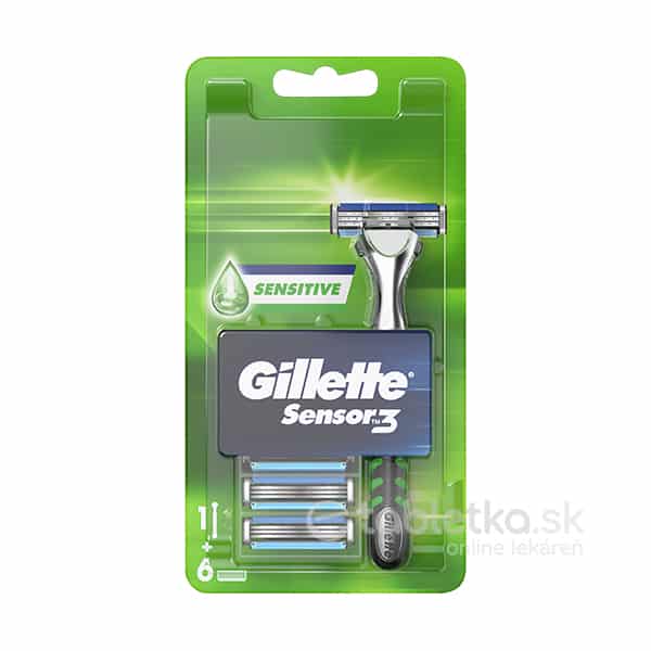 Gillette Sensor 3 Sensitive holiaci strojček + 6 náhradných hlavíc