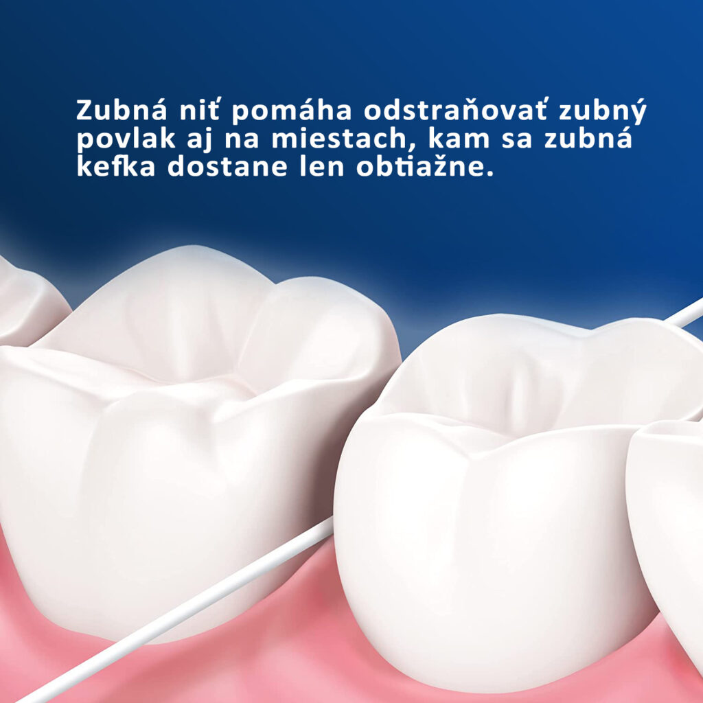 Zubná niť pomáha odstraňovať zubný povlak