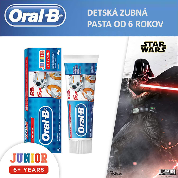 Oral-B Kids Star Wars detská zubná pasta od 6 rokov