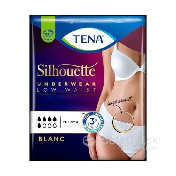 TENA Silhouette Normal Low Waist Blanc M dámske inkontinenčné nohavičky 6ks