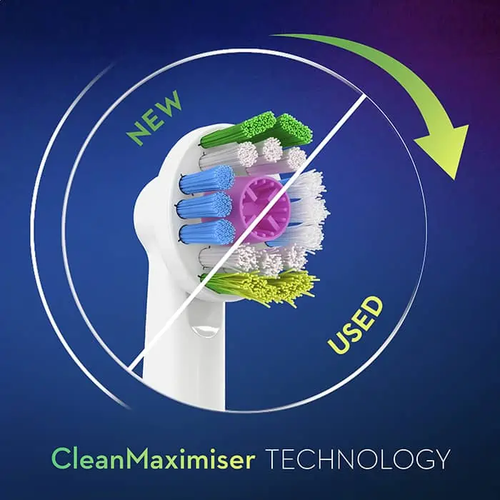 Technológia štetín CleanMaximiser mení farbu zelených štetín 3D White