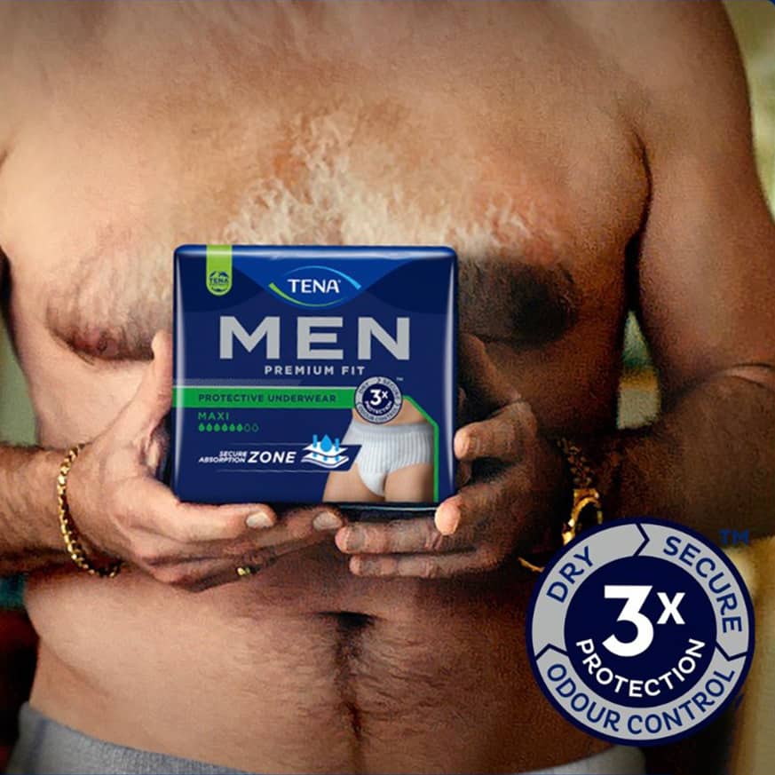 Absorpčné prádlo pre mužov TENA Men Pants Maxi - diskrétne a mužné ako bežná spodná bielizeň