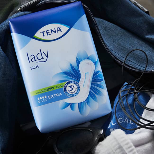 Inkontinenčné vložky TENA Lady Slim Extra pre život bez obmedzení