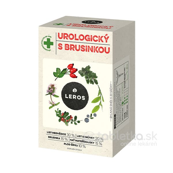 LEROS Urologický čaj s brusnicou bylinný čaj 20x1,5g