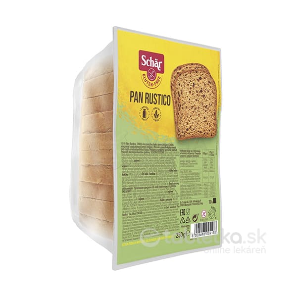 E-shop Schär Pan Rustico bezgluténový, viaczrnný chlieb 250g