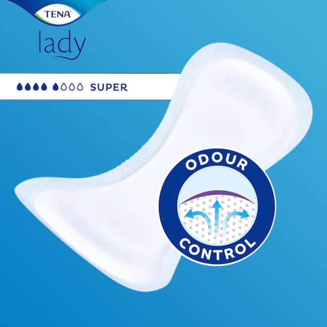 TENA Lady Super inkontinenčné vložky s Odour Control systémom