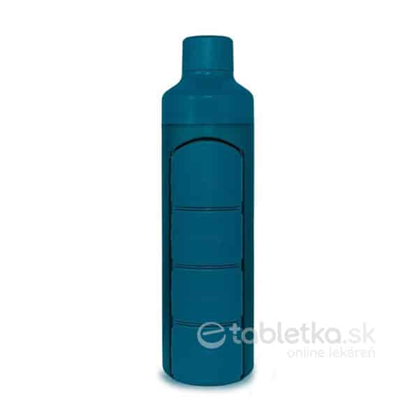 YOS Fľaša na vodu s dávkovačom liekov modrá 375ml