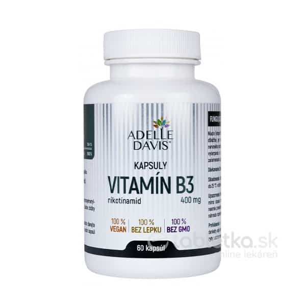 E-shop ADELLE DAVIS Vitamín B3, nikotínamid 400mg 60cps