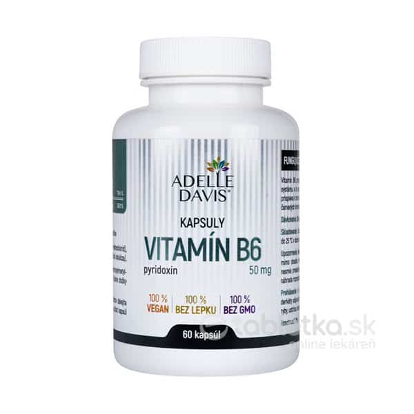 E-shop ADELLE DAVIS Vitamín B6, pyridoxín 50mg 60cps