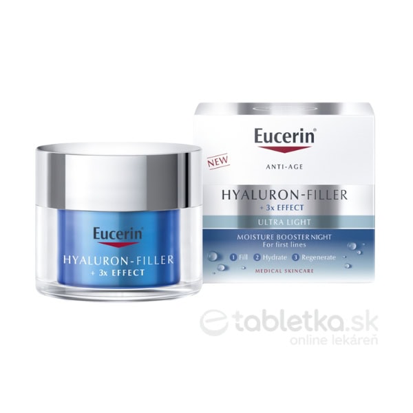 Eucerin HYALURON 3xEFFECT Nočný Hydratačný Booster 50ml