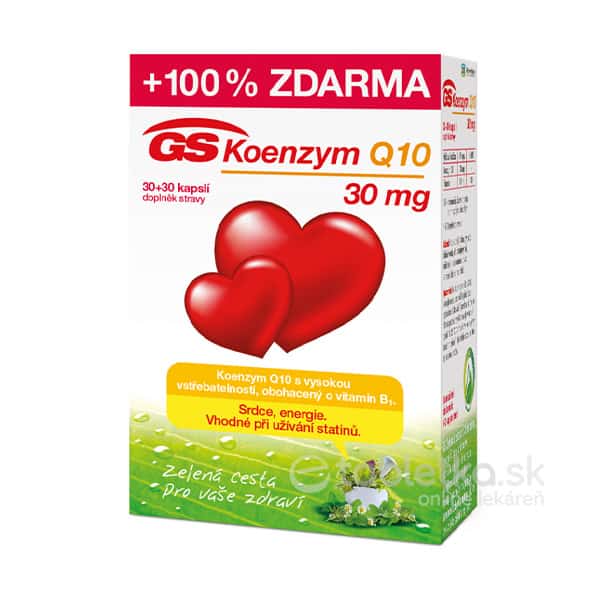 E-shop GS Koenzým Q10 30mg s vitamínom B1 30+30 kapsúl