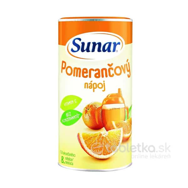 E-shop Sunar Rozpustný nápoj Pomarančový v prášku 8m+, 200g