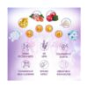 Diagram s kľúčovými zložkami a vitamínmi v Barny's PROBIOurin AKUT 20 kapsúl, ikony a text zdôrazňujú rastlinné kapsuly, štandardizovaný obsah zložiek a vlastnosti na výživovú podporu.