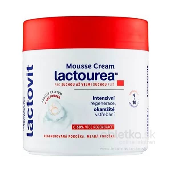 E-shop Lactovit Mousse Cream Lactourea krém pre veľmi suchú pleť 400ml