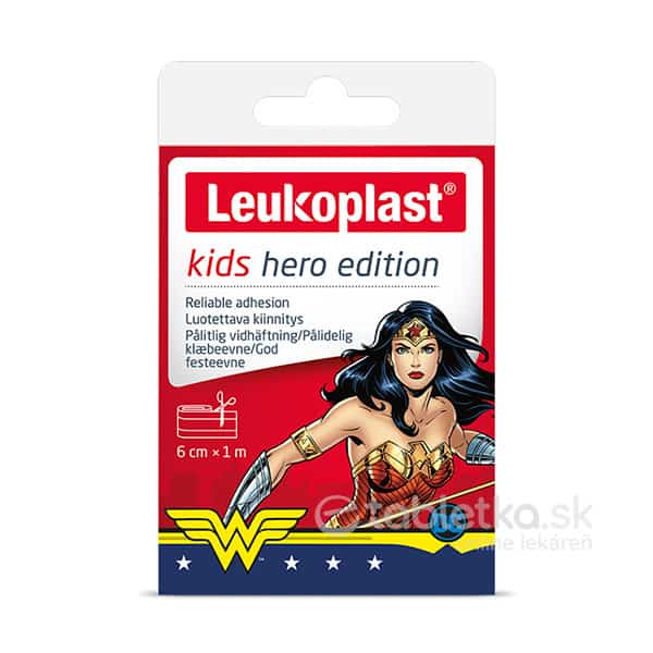 Leukoplast Kids Hero náplasť na rany Wonder Woman 6cm x 1m