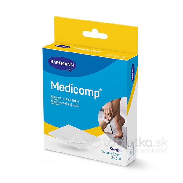 Medicomp kompresy z netkanej textílie 7,5x7,5cm, 5x2ks