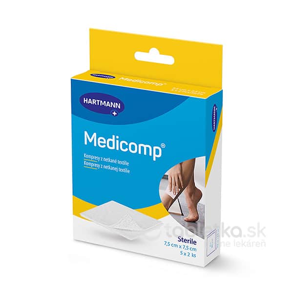 Medicomp kompresy z netkanej textílie 7,5x7,5cm, 5x2ks