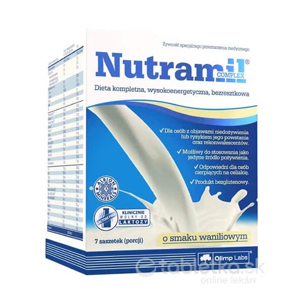 Nutramil COMPLEX Vanilka kompletná výživa 7x72g