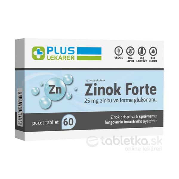 PLUS LEKÁREŇ Zinok Forte 60 tabliet