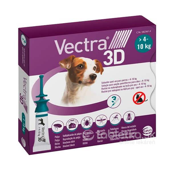 E-shop Vectra 3D spot-on psy S (4–10kg) roztok na kožu 3x1,6ml