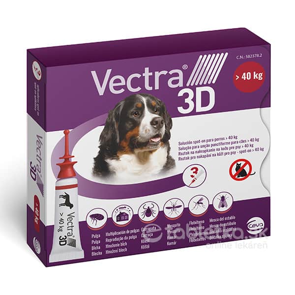 E-shop Vectra 3D spot-on psy XL (40kg) roztok na kožu 3x8ml