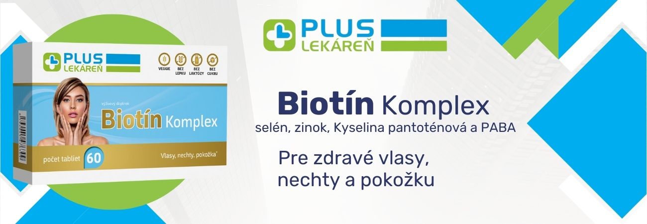 PLUS LEKÁREŇ Biotín Komplex - doplnok pre zdravé vlasy, nechty a pokožku