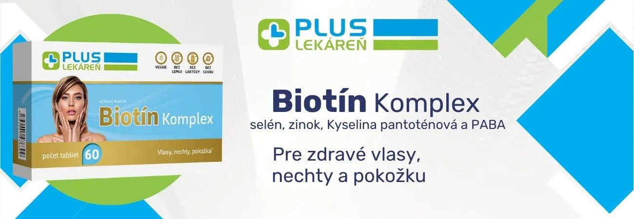 PLUS LEKÁREŇ Biotín Komplex - doplnok pre zdravé vlasy, nechty a pokožku