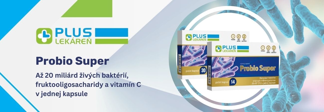 PLUS LEKÁREŇ Probio Super - Až 20 miliárd živých baktérií, fruktooligosacharidy a vitamín C