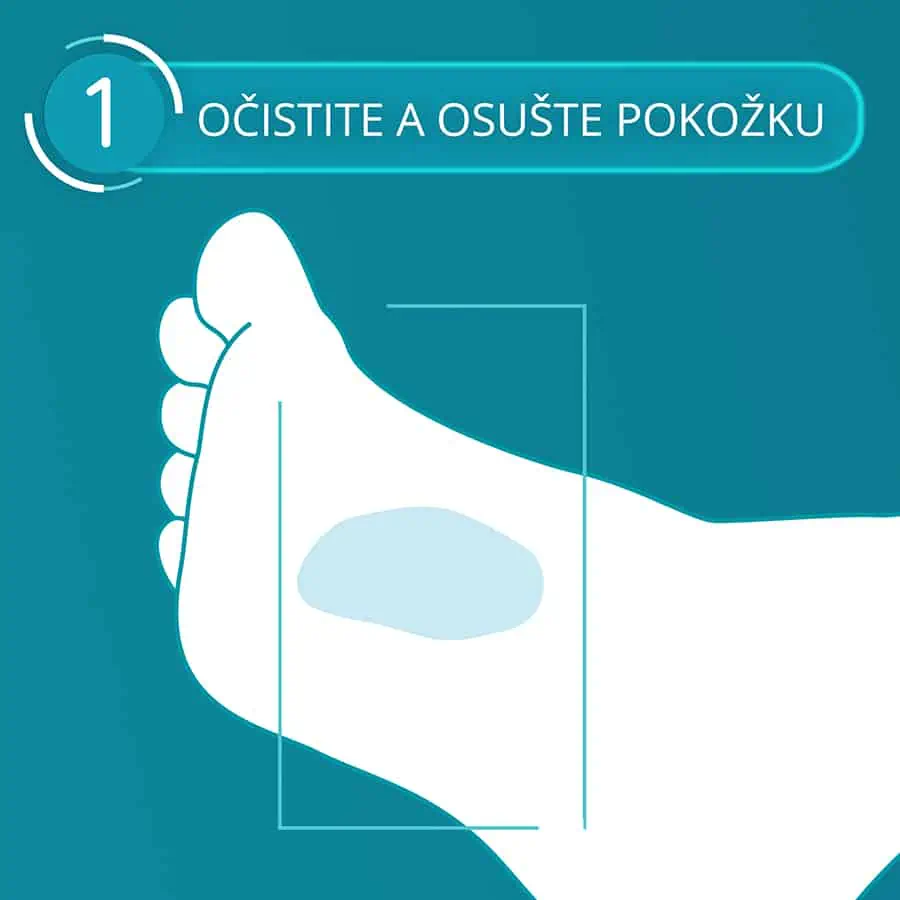 Compeed náplasť na mozole, krok 1