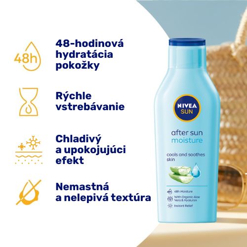 Čo ponúka hydratačné mlieko po opaľovaní NIVEA Sun