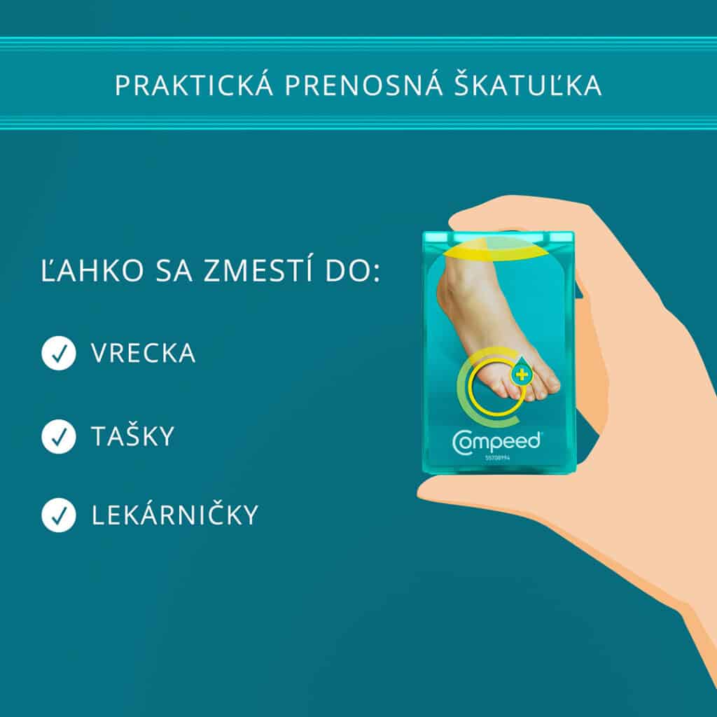 Compeed náplasť na kurie oká Corn Moisturising v prenosnej škatuľke