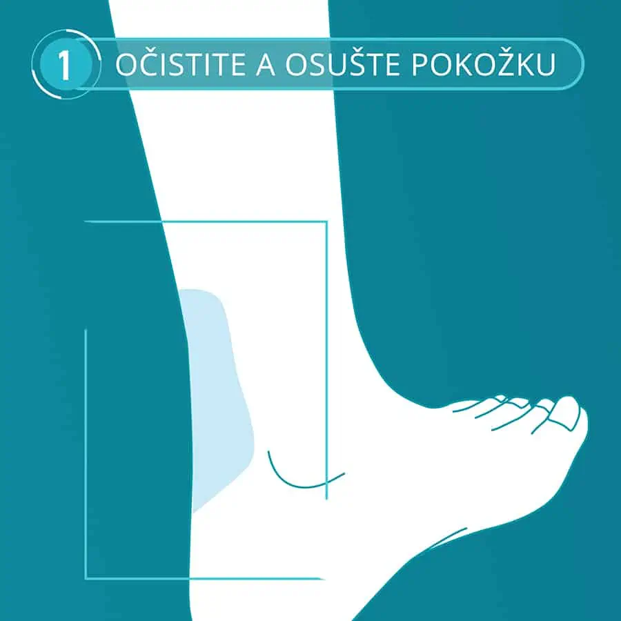 Compeed náplasť na pľuzgiere High Heel - krok 1