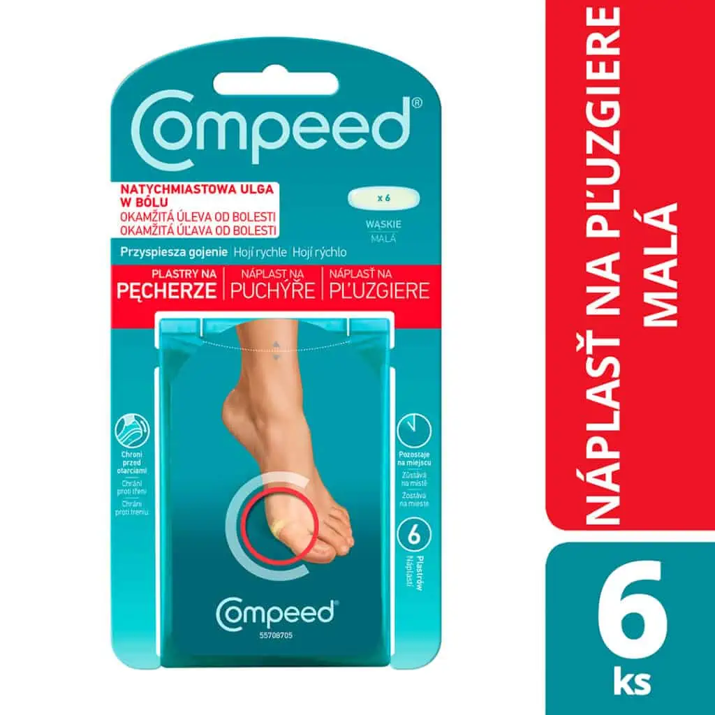 Compeed náplasť na pľuzgiere malá Small, gélová 6ks