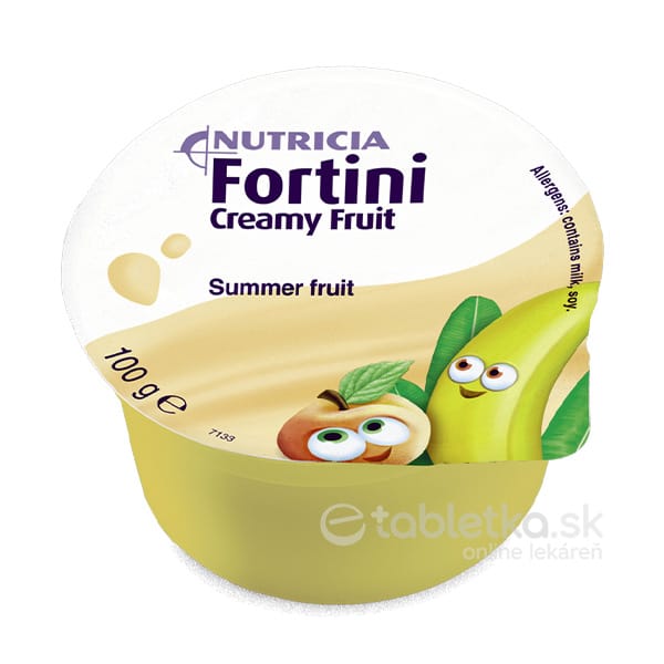 Fortini Creamy Fruit Multi Fibre príchuť letné ovocie 4x100g