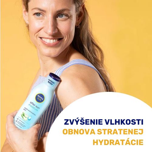 Hydratačné mlieko po opaľovaní NIVEA Sun zvyšuje vlhkosť