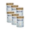 Šesť balení Kendamil Premium 2 HMO+, 6x800g, usporiadaných v dvoch radoch na bielom pozadí.