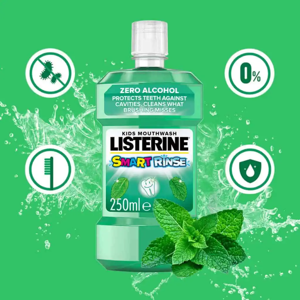 Listerine pre deti s jemnou príchuťou mäty