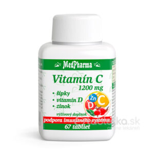 MedPharma Vitamín C 1200mg šípky, vitamín D, zinok 67tbl
